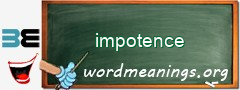 WordMeaning blackboard for impotence